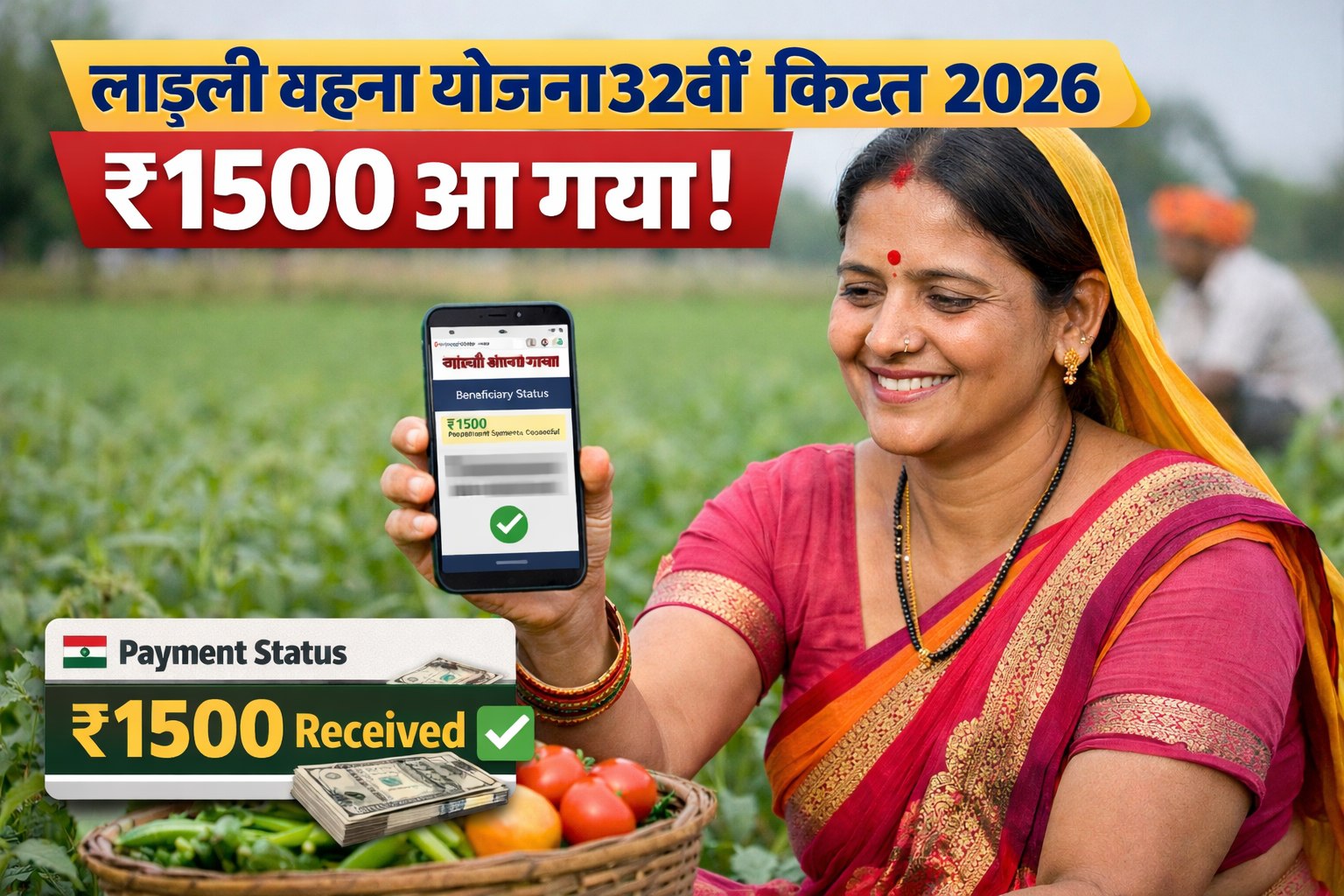 Ladli Behna Yojana 32nd installment 2026 payment status ₹1500 received by beneficiary